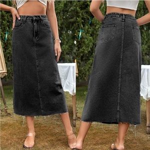 Long Maxi Denim Skirt